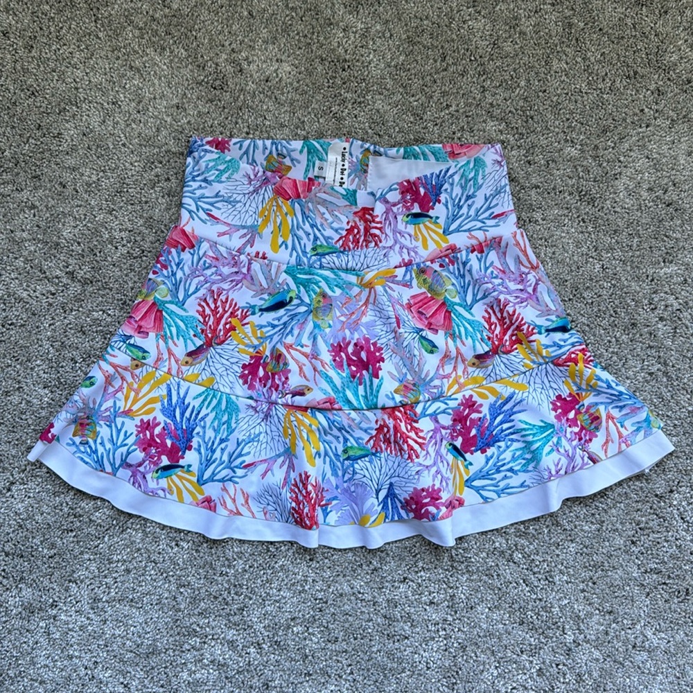 Pickleball Skort Skirt Size Small Ocean Fish